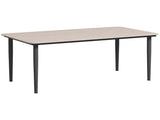 Garden Table, Outdoor Dining Table for 6 People, 160 x 90 x 74 cm, with Rust Resistant Metal Frame, T3398P327902