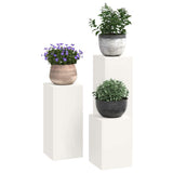 Plant Stand 3 pcs White Steel 865828