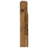 Headboard Cabinet Old Wood 200x19x103,5 cm Engineered Wood 856874