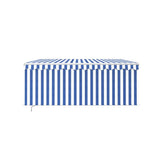 Manual Retractable Awning with Blind 3x2.5m Blue&White 3069256