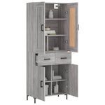 Highboard Grey Sonoma 69.5x34x180 cm Engineered Wood 3199879