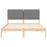 Bed Frame with Upholstered Headboard Light Grey 150 x 200 cm 877899