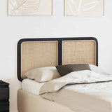 Headboard with Headboard Black 120 x 55 x 3 cm Rattan 42011569