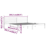 Bed Frame without Mattress Solid Wood Pine 200x200cm White 810451