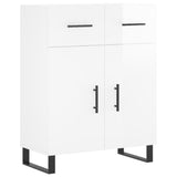Sideboard High Gloss White 69.5x34x90 cm Engineered Wood 828006