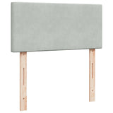 ZNTS Box Spring Bed with Mattress Light Grey 90x200 cm Velvet 3286204
