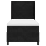 LED Box Spring Bed with Mattres Black 100 x 200 cm Velvet 3343858