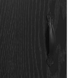 Sideboard Black Oak 34.5 x 34 x 90 cm Engineered Wood and Iron 881650