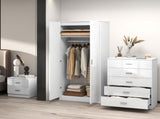 High Gloss 3 Piece Trio Bedroom Furniture Set Wardrobe Chest Of Drawer Bedside White T3398P378751