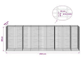 Gabion with 3.5 mm Wire and 5x10 cm Mesh 450x100x200 cm 3462963