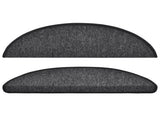 Stair Mats 15 pcs 56x17x3 cm Anthracite Half Round 133876