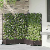 Garden Planter 5 pcs Brown 120 x 120 x 126 cm Plastic 42002832