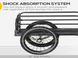Steel Bike Trailer with Triple Safety, Wagon Bicycle Trailer with Suspension, 2 Wheels Outdoor T3398P349476