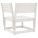 Garden Lounge Set White Solid pine wood 7 Piece Set Modular 3216926