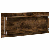 LED Bathroom Mirror Smoked Oak 100x8.5x37 cm Engineered Wood 856272