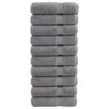 Premium Bath Towels "SOLUND" 10 pcs Grey 100x150 cm 600 gsm 137313