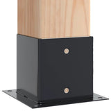 Post Bases Square 12 pcs Anthracite 141x141 mm Powder-coated Steel 42000035