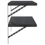 Wall Shelves 2 pcs 100x40 cm Black Stainless Steel 3214511