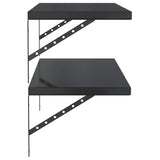 Wall Shelves 2 pcs 100x40 cm Black Stainless Steel 3214511