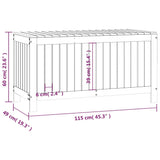 ZNTS Garden Storage Box 115x49x60 cm Solid Wood Pine 823836