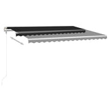 Manual Retractable Awning with LED 4.5x3 m Anthracite 3069964