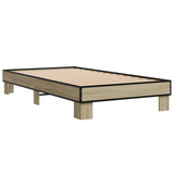Bed Frame without Mattress Sonoma Oak 75x190 cm Small Single 845878