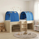 Bed with Tunnel 3 pcs Sonoma Oak and Blue Engineered Wood 3423565