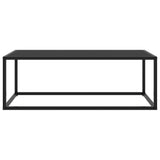 ZNTS Coffee Table Black with Black Glass 100x50x35 cm 322880