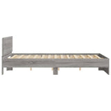 Bed Frame with LED without Mattress Grey Sonoma 160x200 cm 3207600