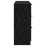 Sideboard with Drawer 3 pcs Black Oak Engineered Wood 3332544