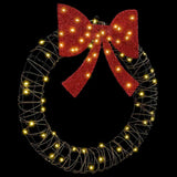 Wreath with 60 LEDs Warm white 75 x 75 x 8 cm Rattan 42019139