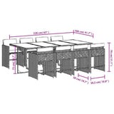 Garden Dining Set Brown, Cream White, Black 3211101