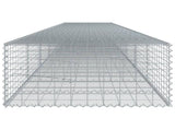 Gabion Basket with Cover 700x100x50 cm Galvanised Iron 3295184