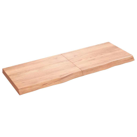Table Top Light Brown 140x50x cm Treated Solid Wood Oak 3156380