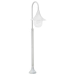 ZNTS Garden Post Light E27 120 cm Aluminium White 44210