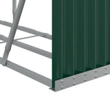 Log Holder Green 180x45x100 cm Galvanised Steel 364544