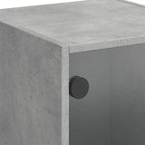 Highboard with Glass Doors Concrete Grey 35x37x109 cm 836388