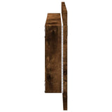 LED Bathroom Mirror Smoked Oak 100x8.5x37 cm Engineered Wood 856272