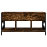 Coffee Table Smoked Oak 100x55x50 cm Engineered Wood and Metal 845338