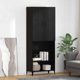 Highboard Black Oak 69.5 x 34 x 180 cm Engineered Wood 3416244