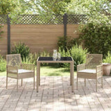 Garden Dining Set 3 pcs Beige Poly rattan 3334887