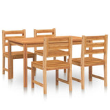 5 Piece Garden Dining Set Solid Wood Teak 3157183