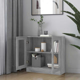 Vitrine Cabinet Grey Sonoma 82,5x30,5x80 cm Engineered Wood 815616