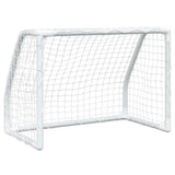 Kids' Football Goals 2 pcs with Ball White 64x35x48 cm Metal 4008436