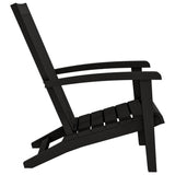Garden Adirondack Chair Set of 2 Black Polypropylene Standard 364167