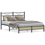 Bed Frame without Mattress Sonoma Oak 140x190 cm Engineered Wood 4106944