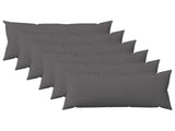 Cushion with Pillow HEERLEN 6 pcs Light Grey Fabric 925580