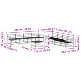 Outdoor Sofa Set 9 pcs Natural Solid Acacia Wood 3367367