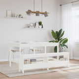 Hall Bench White 160x28x45 cm Solid Wood Pine 837380