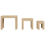 Nesting Coffee Tables 3 pcs Sonoma Oak Engineered Wood 808543